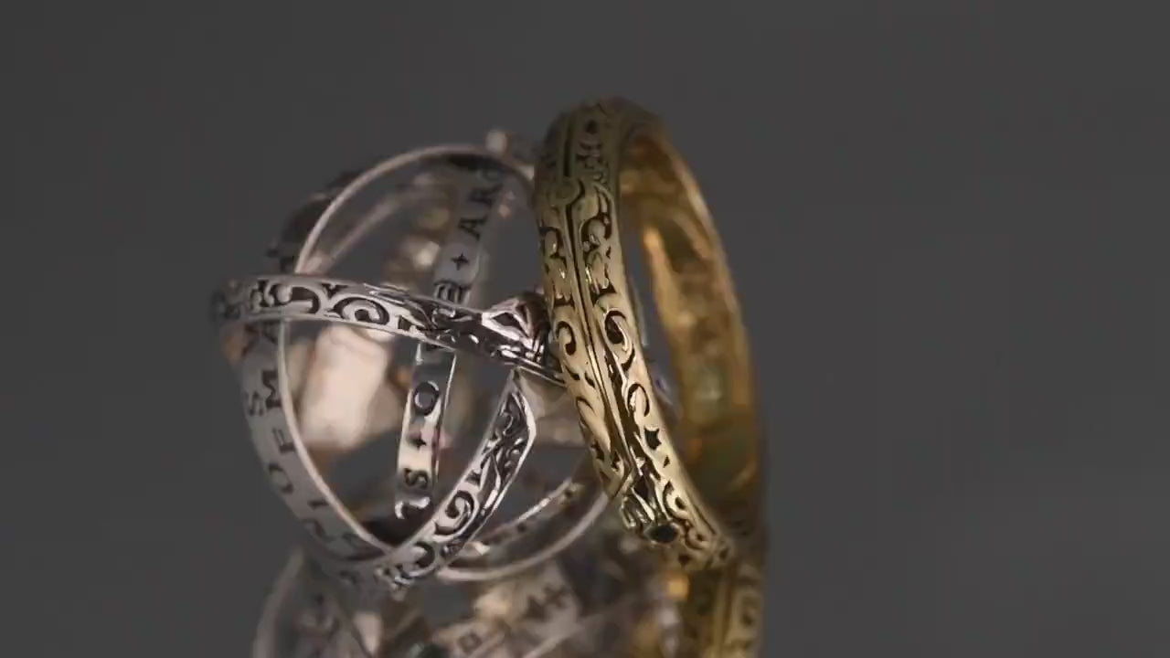 Personalized Astronomical ring like the 16th century one/ engagement ring/ Silver Ring for Women & Men, Gift for her/Couple Ring