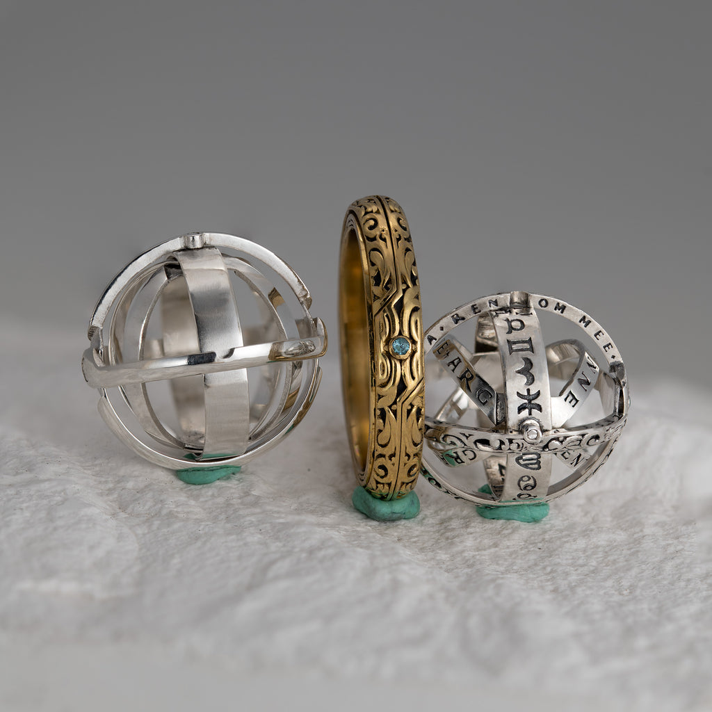 Custom Astronomical Sphere Ring or Pendant, Fully Personalized Jewelry