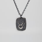 Mens Initial Necklace | military dog tag necklace Necklace | Handcrafted Man's Letter necklace