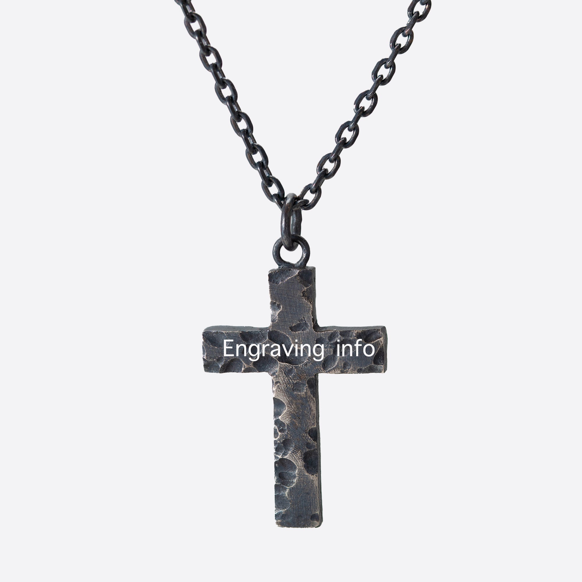 Handcrafted Christian Cross Necklace with an Edgy Twist/ Great Masculine Gift Idea