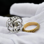 Personalized Gold Astronomical Ring/ Platinum engagement ring/Vintage engagement ring