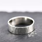 Personalized Solid Sterling Silver Hammered ring,Engagement Gifts For Couple Unique anniversary gifts