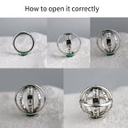 Personalized Astronomical ring close as a band unfolds into an astronomical sphere pendant/Gift for Him/Couple Ring/Silver Ring for Women