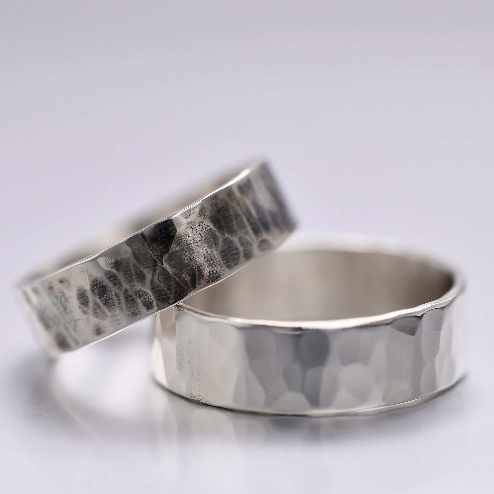 Minimalistic Rustic Hammered Ring personalized jewelry chunky silver ring promise ring for him