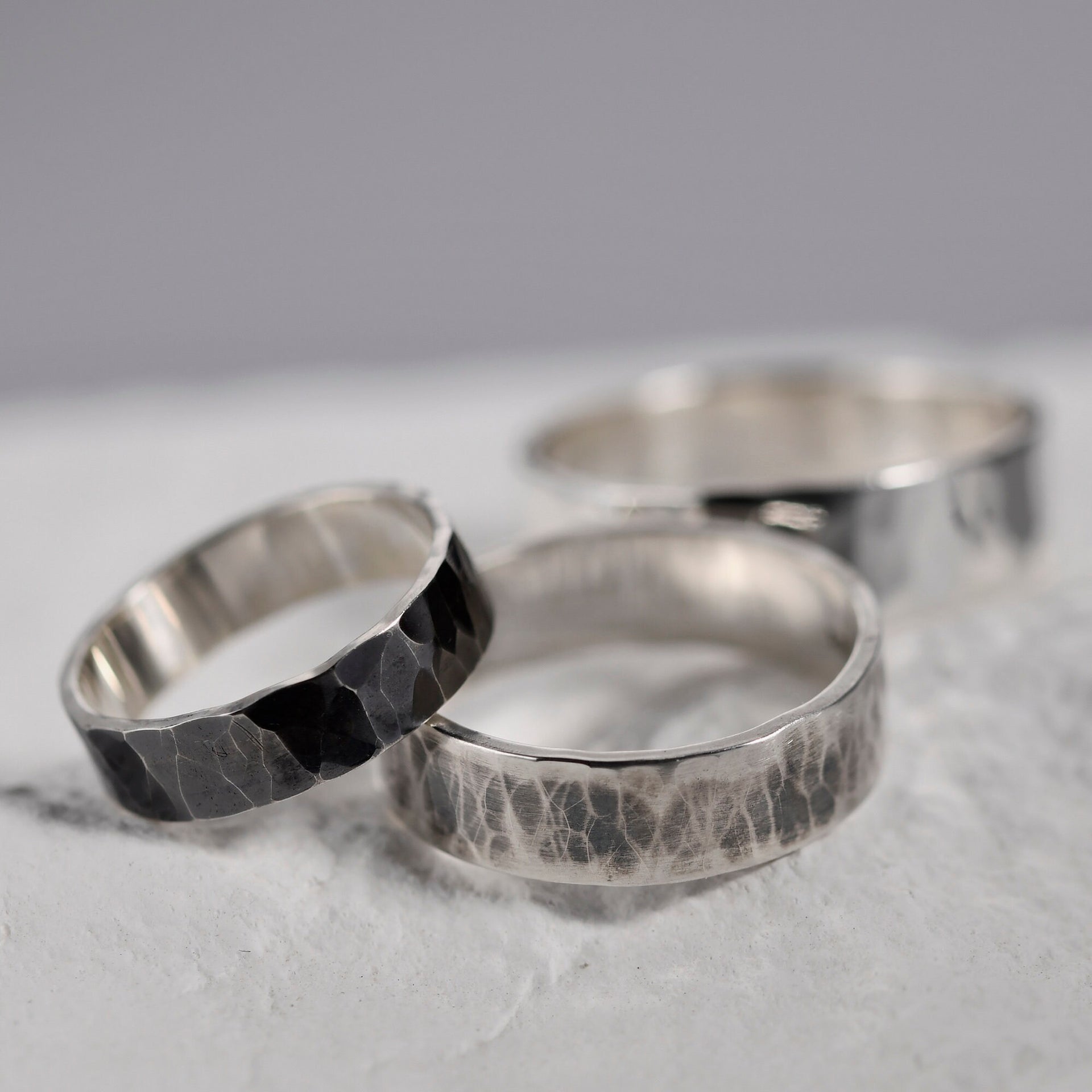 Minimalistic Rustic Hammered Ring personalized jewelry chunky silver ring promise ring for him