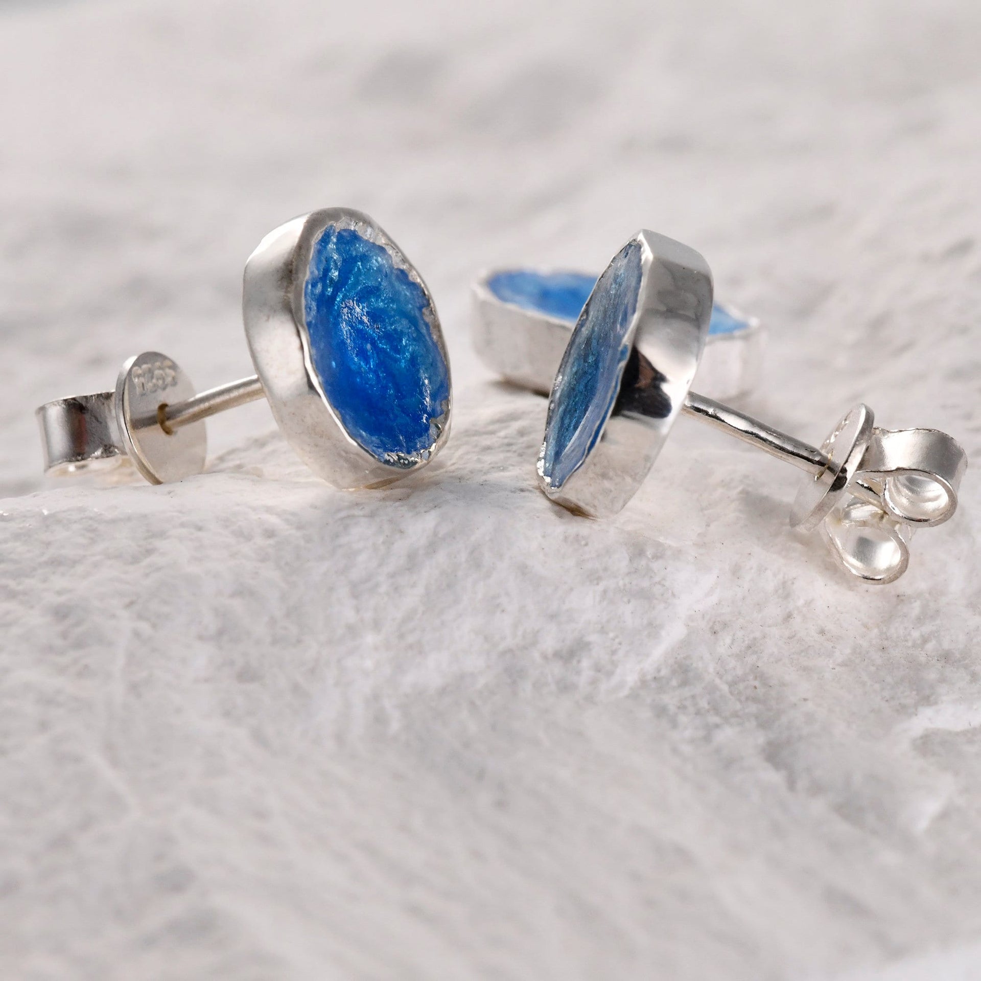 Sterling silver sea inspired earrings as anniversary or keepsake gift