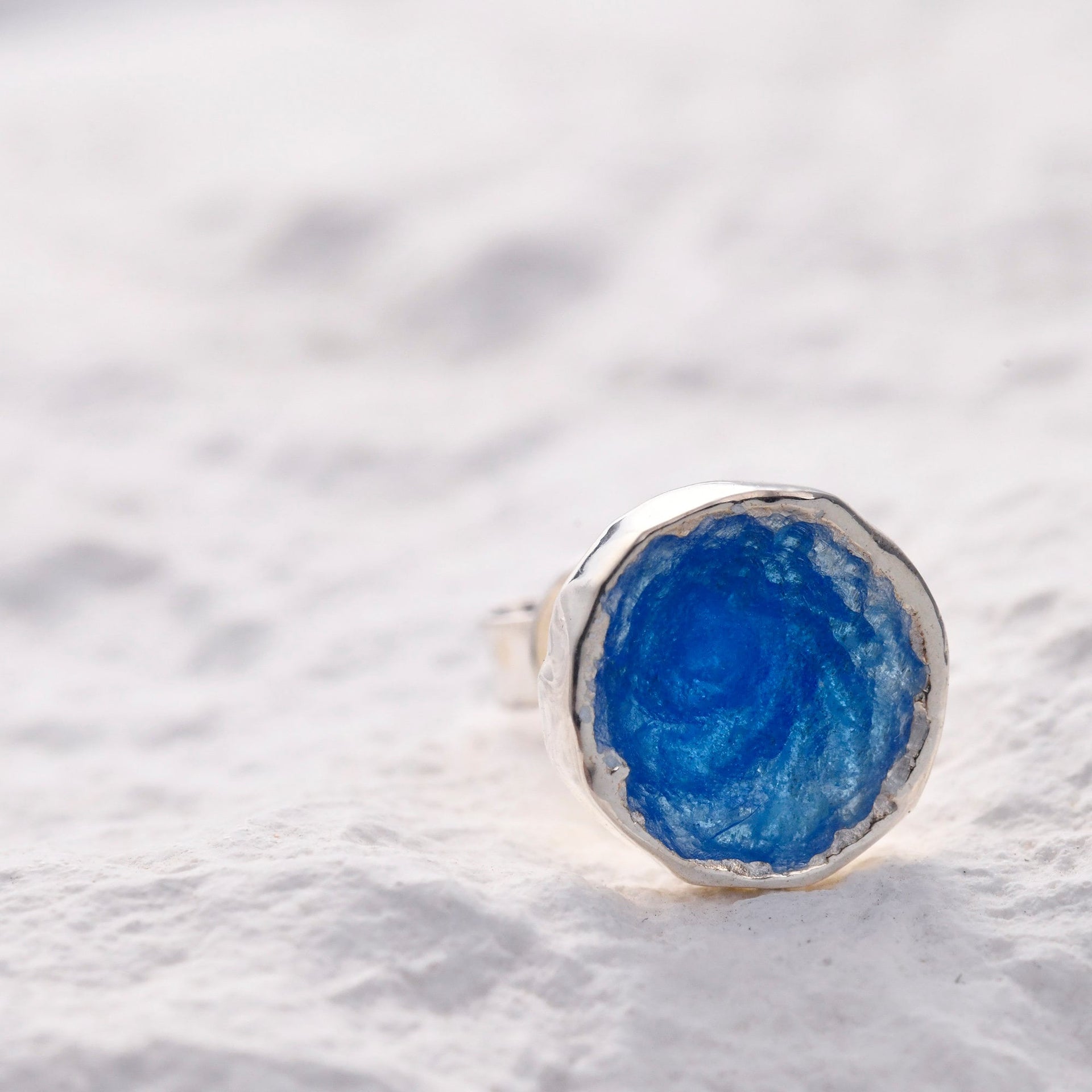 Handmade ocean earrings for beach lovers and meaningful everyday jewelry