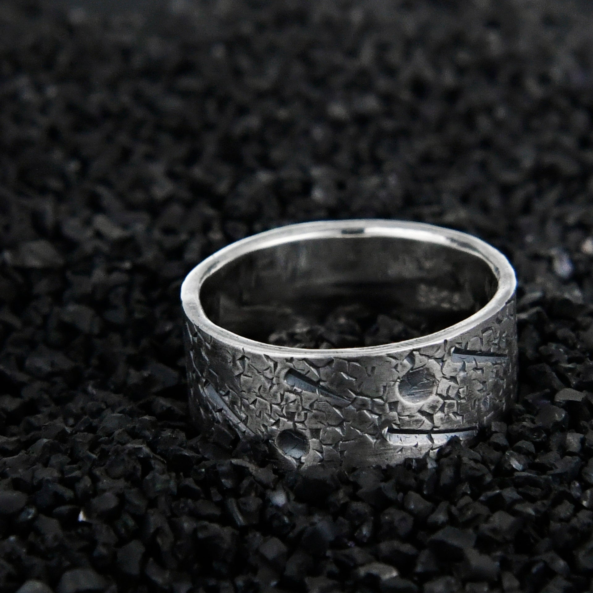 Personalized Celestial Band/ Viking Wedding Band/Planet ring/Rustic Engagement Ring/Chunky rings/Unique Gift/Moon and Star ring