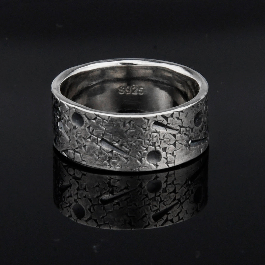 Personalized Celestial Band/ Viking Wedding Band/Planet ring/Rustic Engagement Ring/Chunky rings/Unique Gift/Moon and Star ring