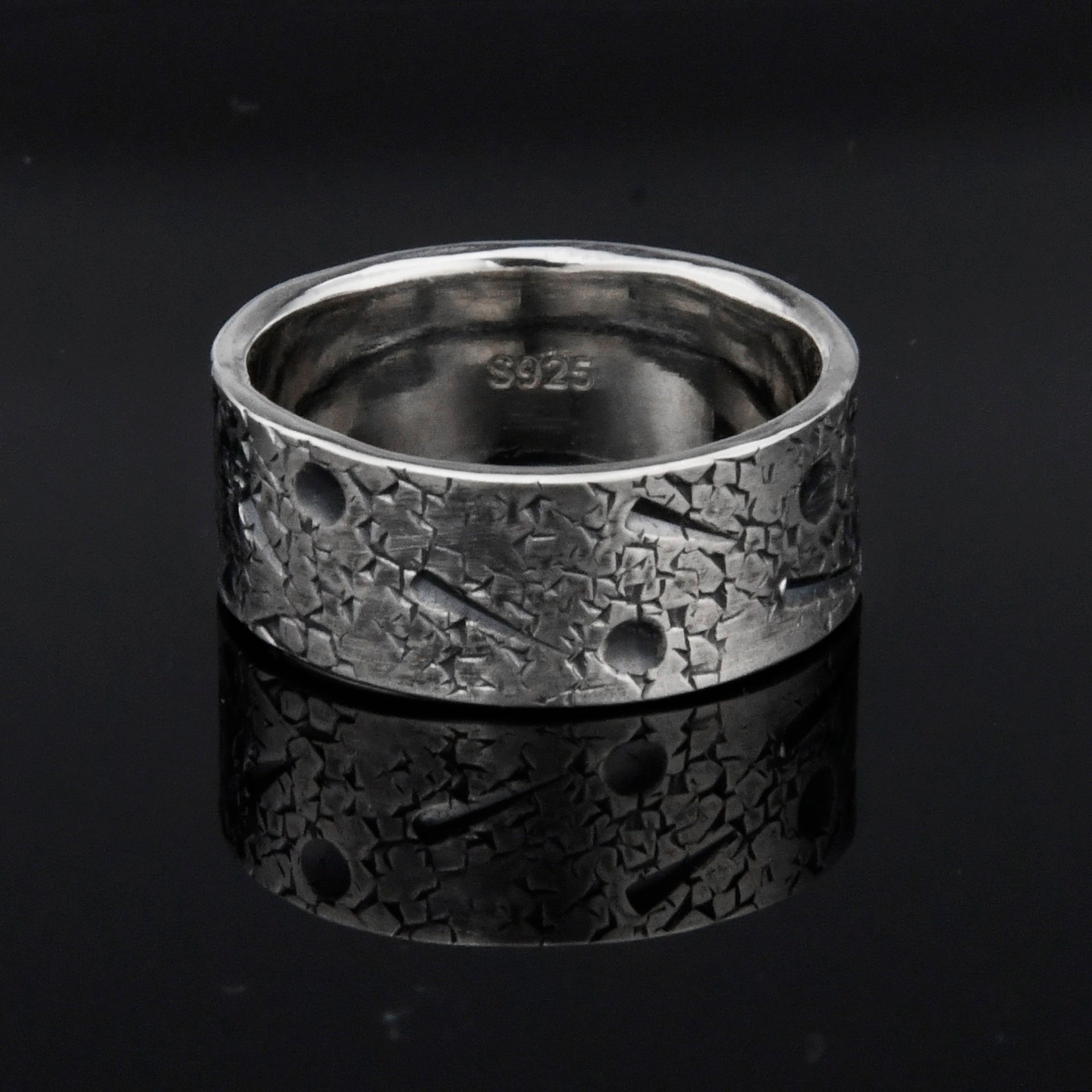 Personalized Celestial Band/ Viking Wedding Band/Planet ring/Rustic Engagement Ring/Chunky rings/Unique Gift/Moon and Star ring
