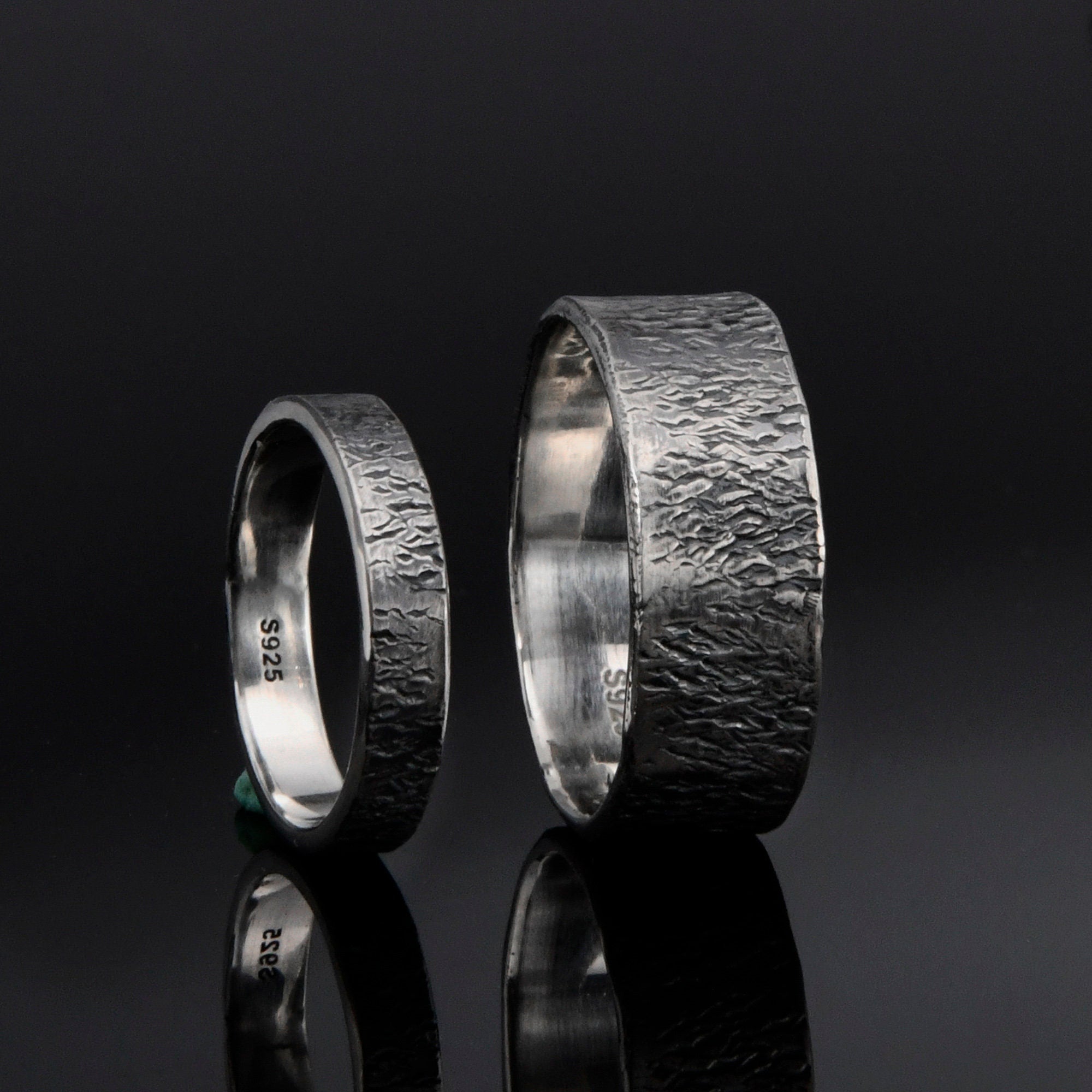 Personalized Hammered Viking Wedding Band for Couple ring set /Engagement Ring /Wedding ring set/promise ring/unique ring