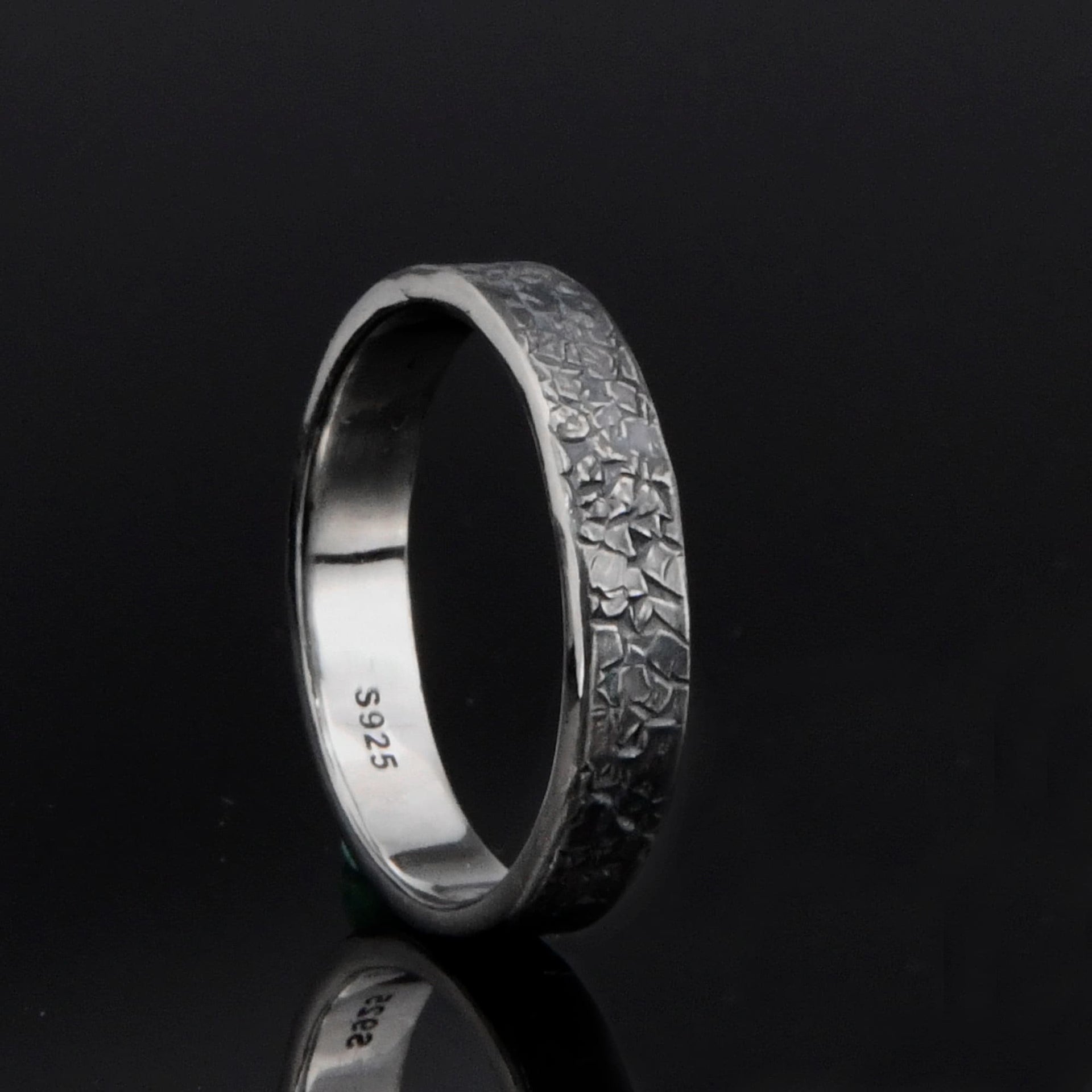 Personalized Rustic Engagement Ring with one of the kind textured, Hand Forged Ring for Viking Wedding, Promise Ring for her