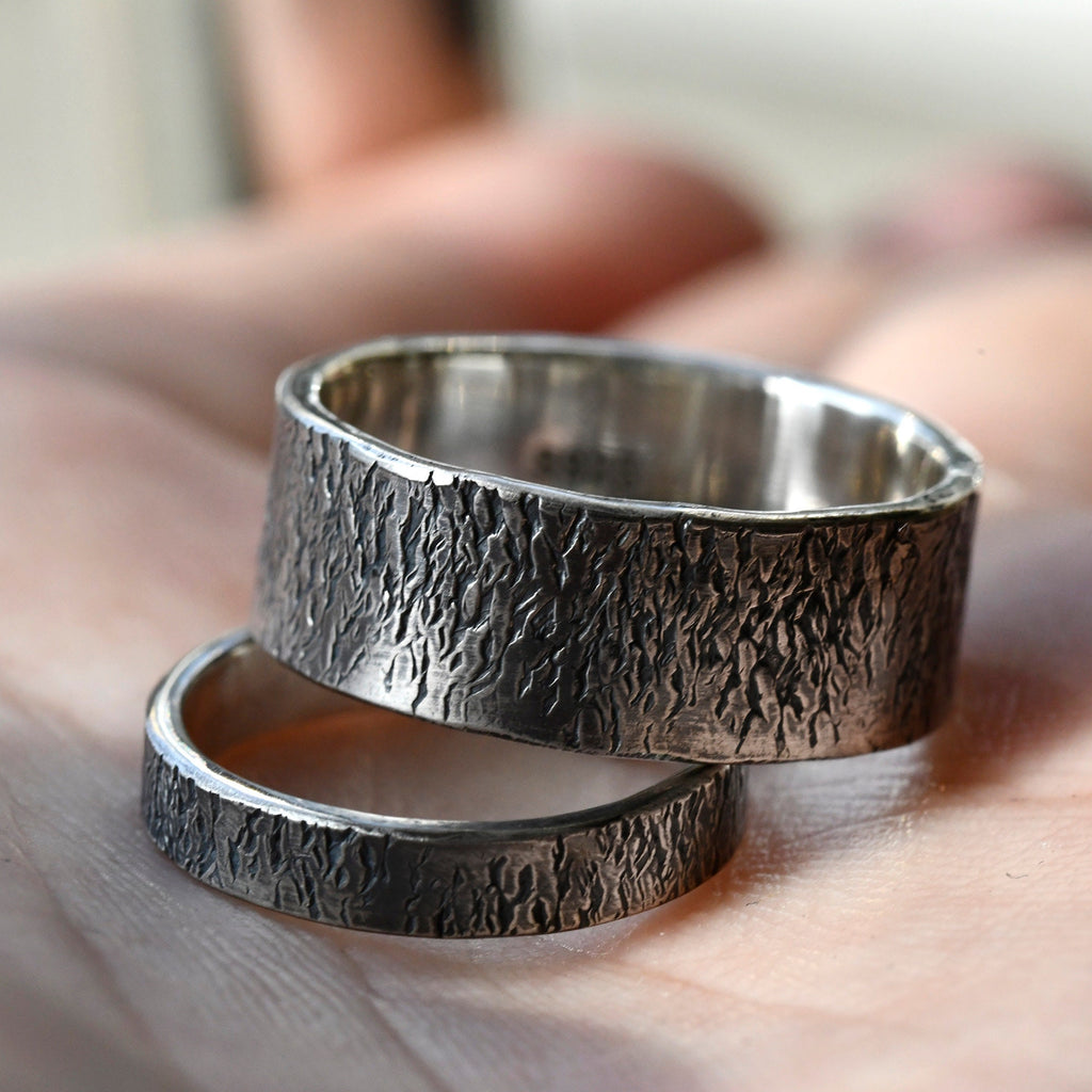 Personalized Hammered Viking Wedding Band for Couple ring set /Engagement Ring /Wedding ring set/promise ring/unique ring