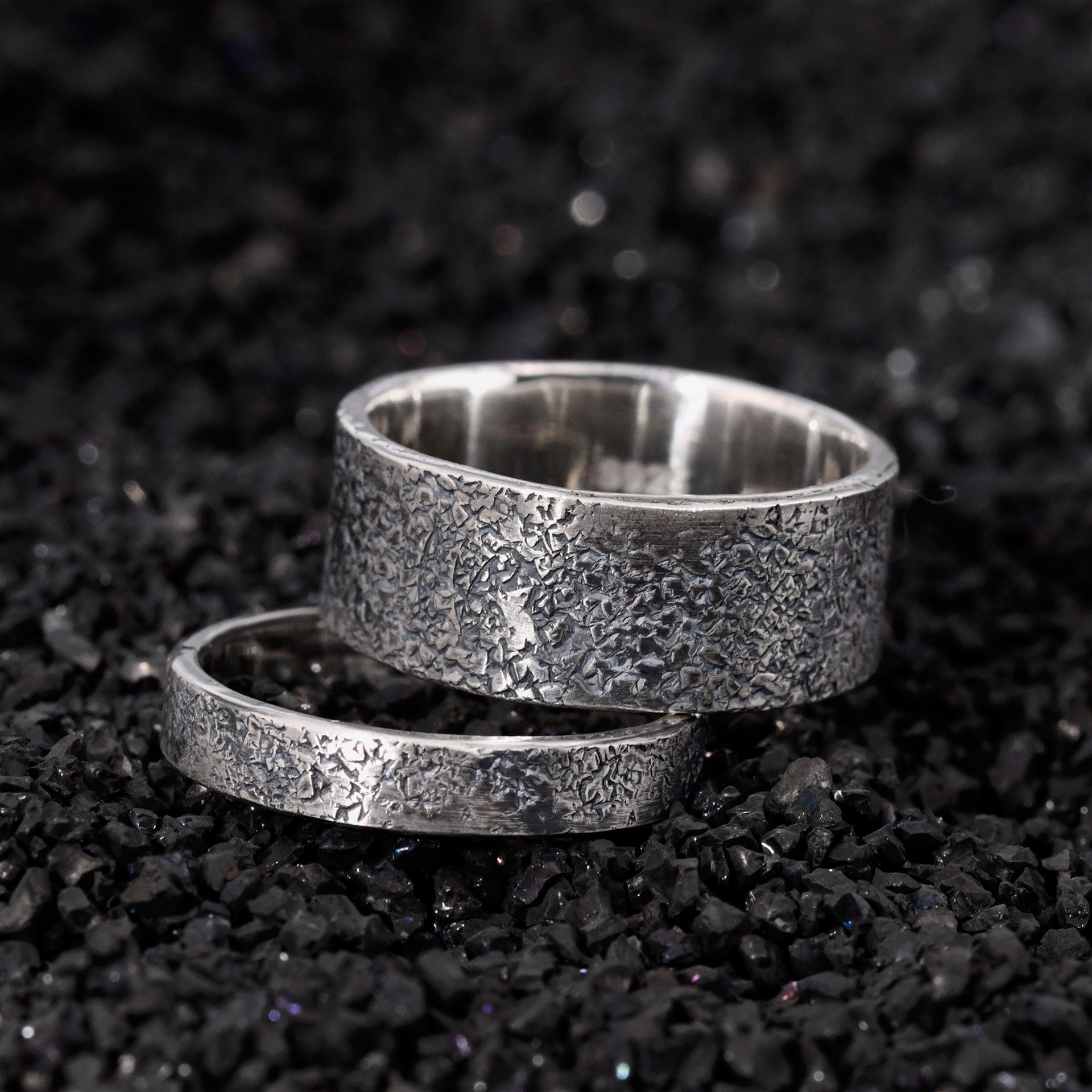 Personalized Viking Wedding Couple Ring Set,Promise Ring, Hand Forged Ring,Norse Ring,Rustic Engagement Ring,Chunky rings,Celtic Ring
