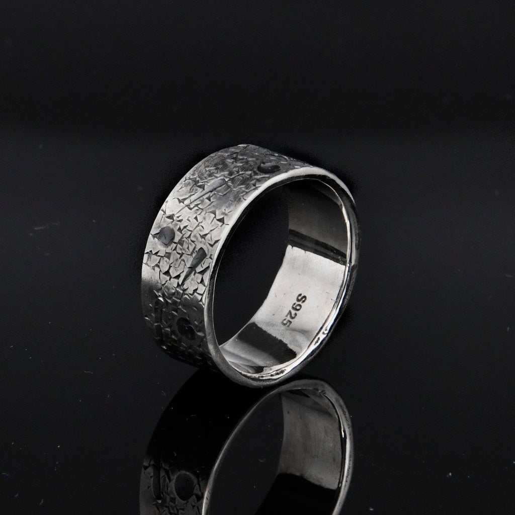 Personalized Celestial Band/ Viking Wedding Band/Planet ring/Rustic Engagement Ring/Chunky rings/Unique Gift/Moon and Star ring