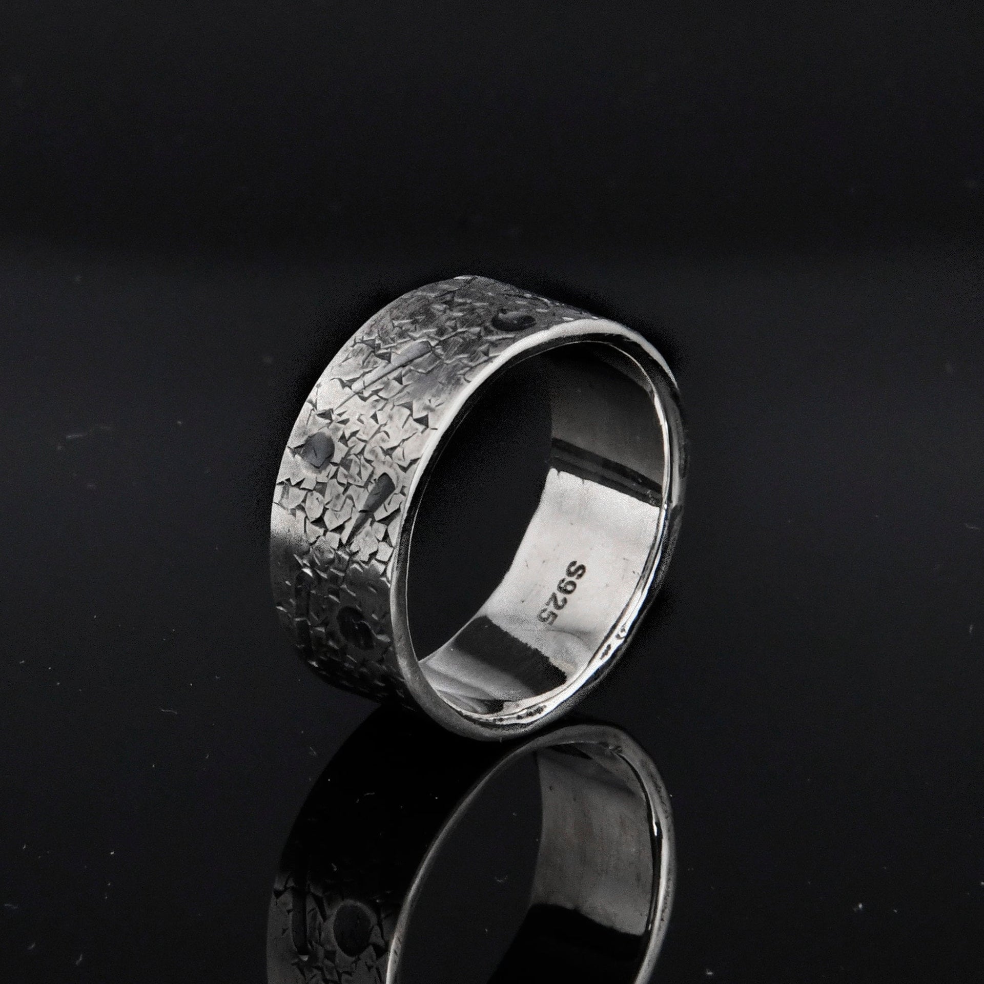 Personalized Celestial Band/ Viking Wedding Band/Planet ring/Rustic Engagement Ring/Chunky rings/Unique Gift/Moon and Star ring