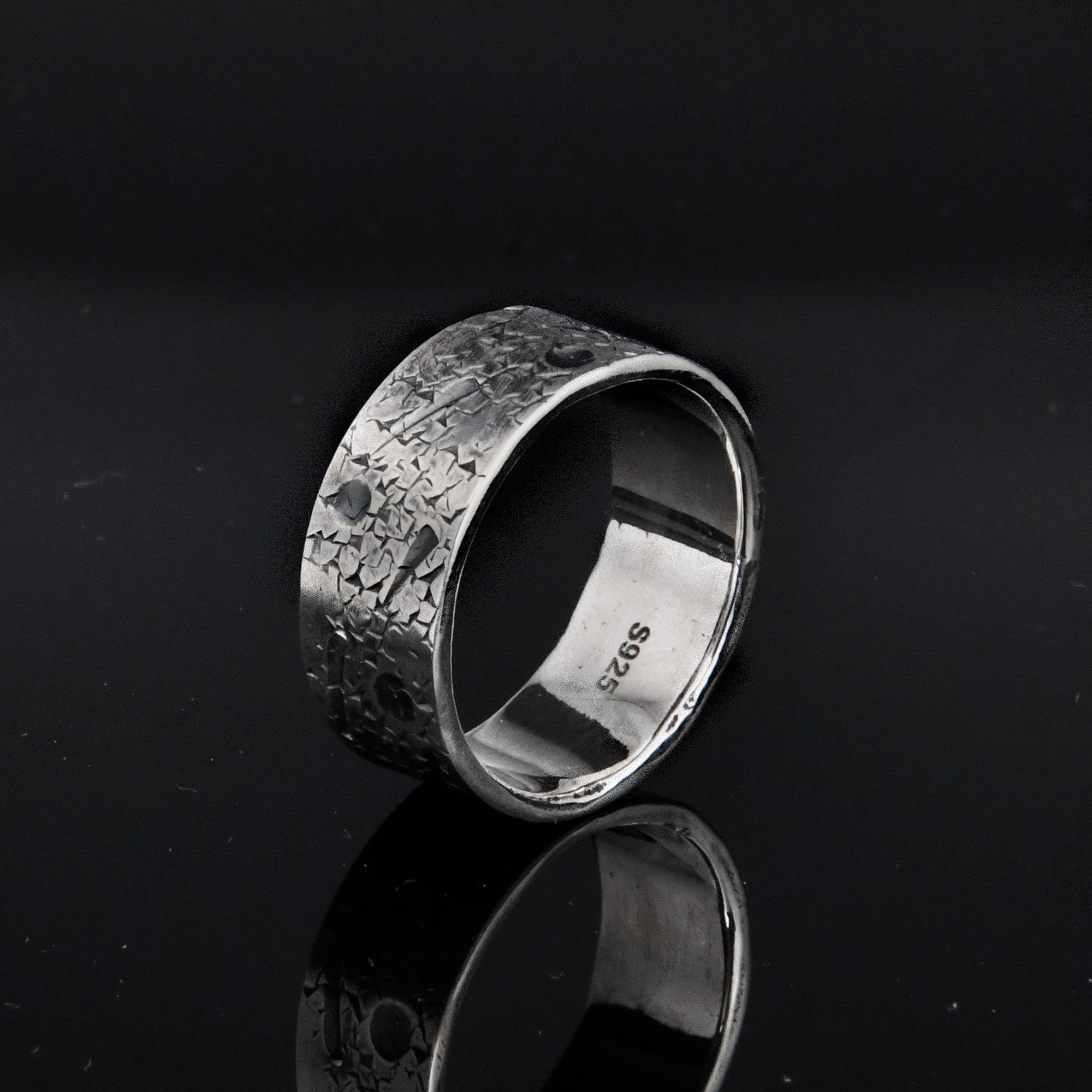Personalized Celestial Band/ Viking Wedding Band/Planet ring/Rustic Engagement Ring/Chunky rings/Unique Gift/Moon and Star ring