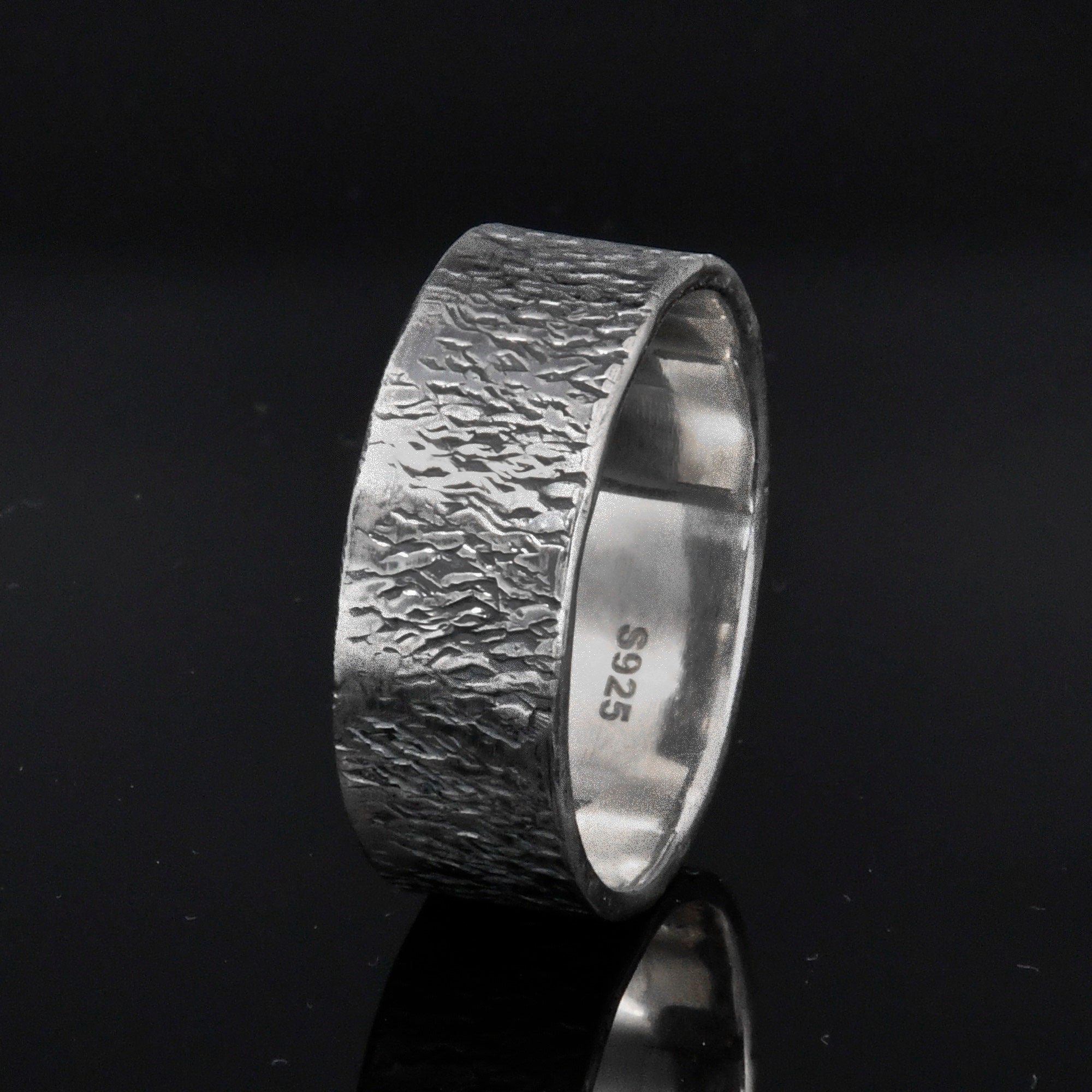 Personalized Mens Promise Ring, Rustic Engagement Ring, Hand Forged Ring, Viking Wedding Band, Chunky rings, Celtic Ring