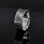 Personalized Rustic Engagement Ring, Mens Promise Ring, Hand Forged Ring, Viking Wedding Band, Chunky rings, Celtic Ring