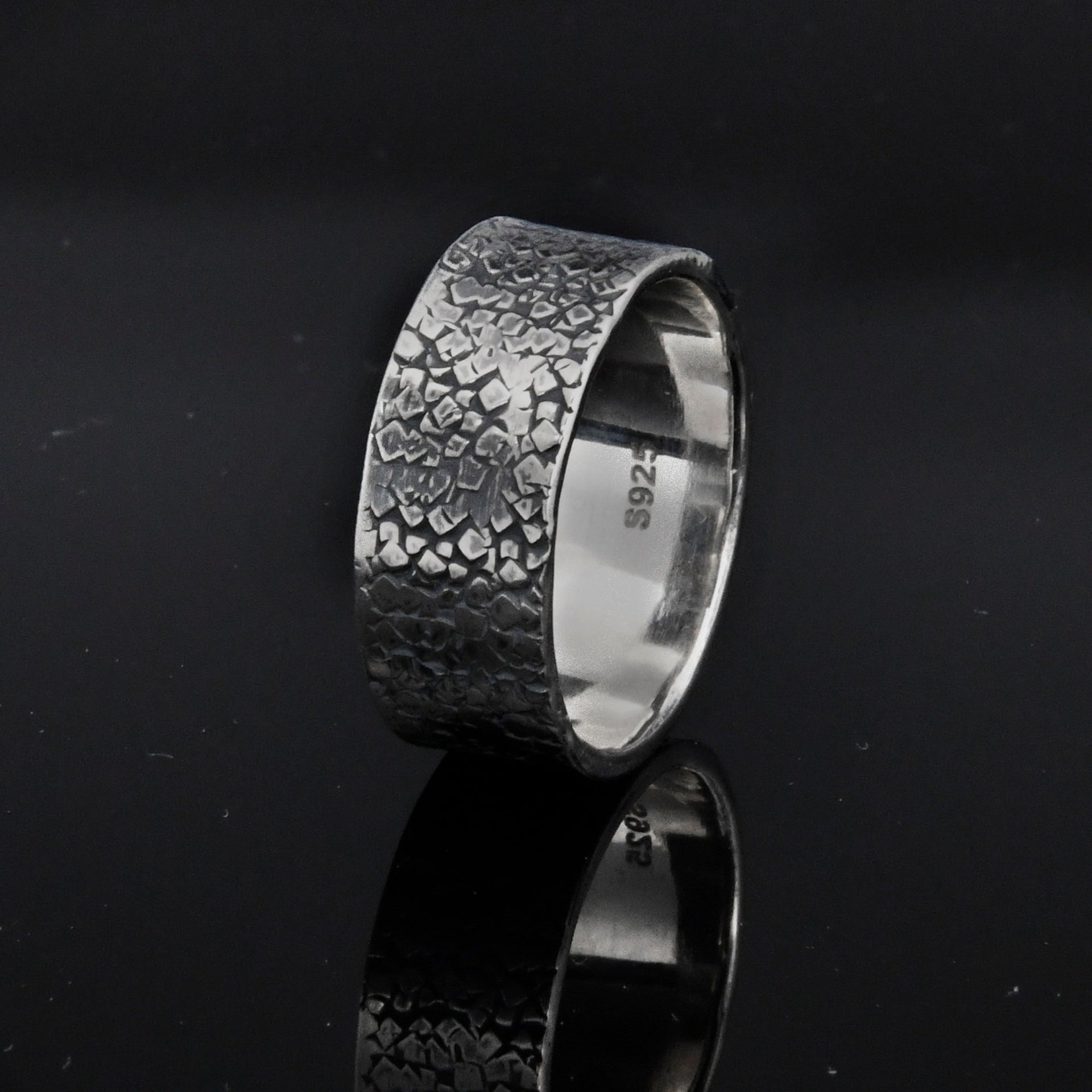 Personalized Rustic Engagement Ring, Mens Promise Ring, Hand Forged Ring, Viking Wedding Band, Chunky rings, Celtic Ring