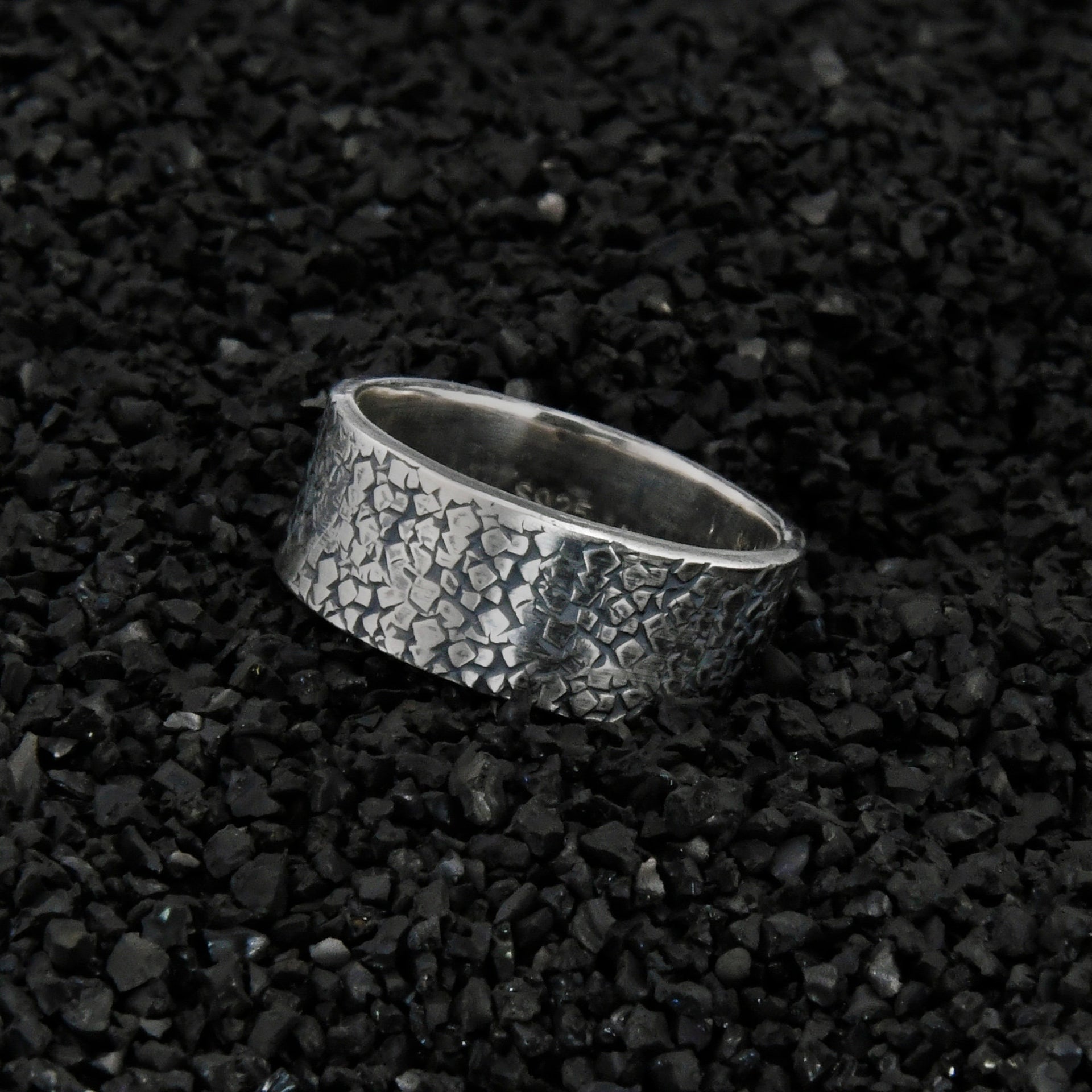 Personalized Rustic Engagement Ring, Mens Promise Ring, Hand Forged Ring, Viking Wedding Band, Chunky rings, Celtic Ring