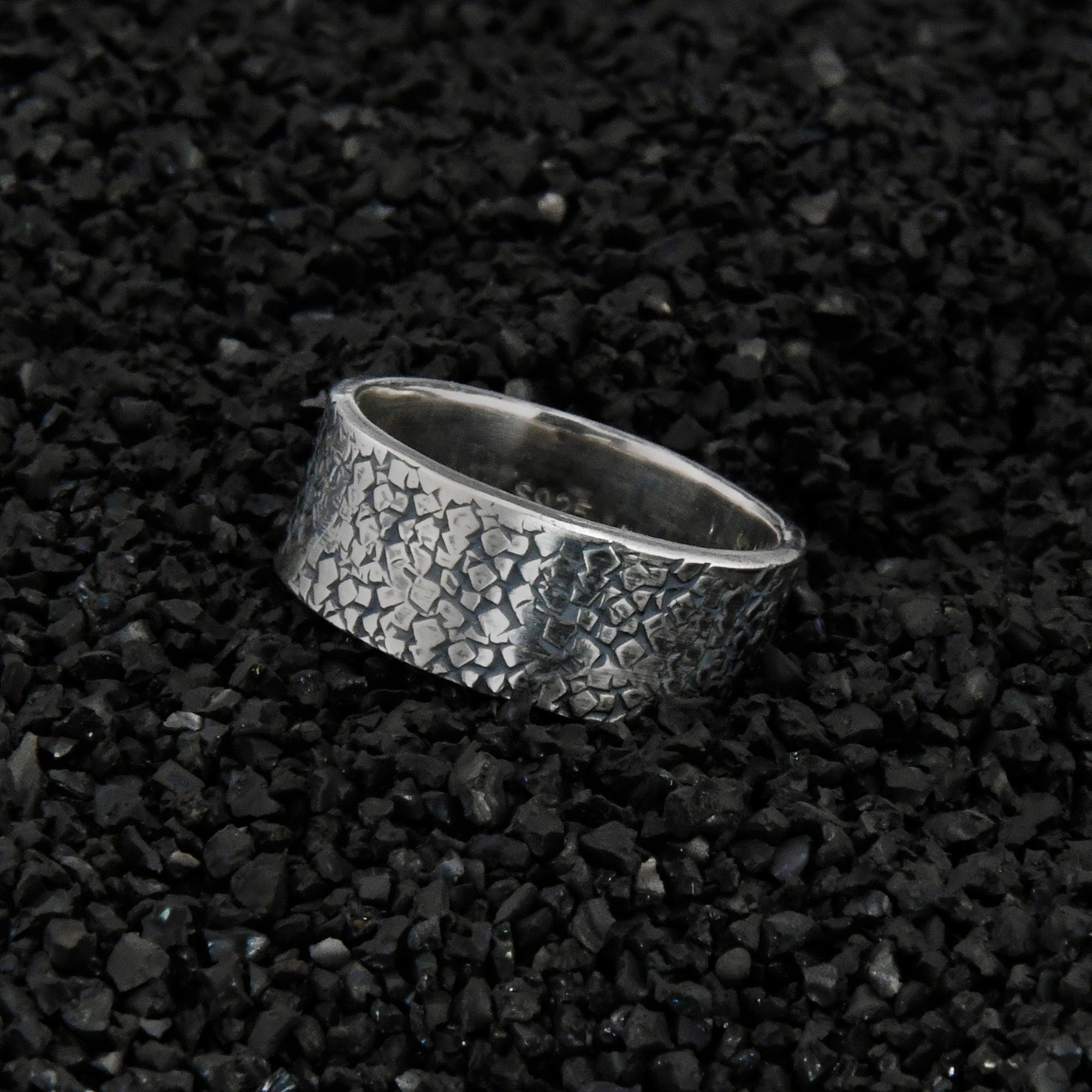 Personalized Rustic Engagement Ring, Mens Promise Ring, Hand Forged Ring, Viking Wedding Band, Chunky rings, Celtic Ring