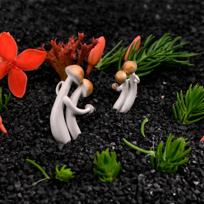 Cute Two Hugging Mushroom Necklace made with S925 is a great gift for her/ Mushroom Hunting Enthusiast gifts/cute keychain