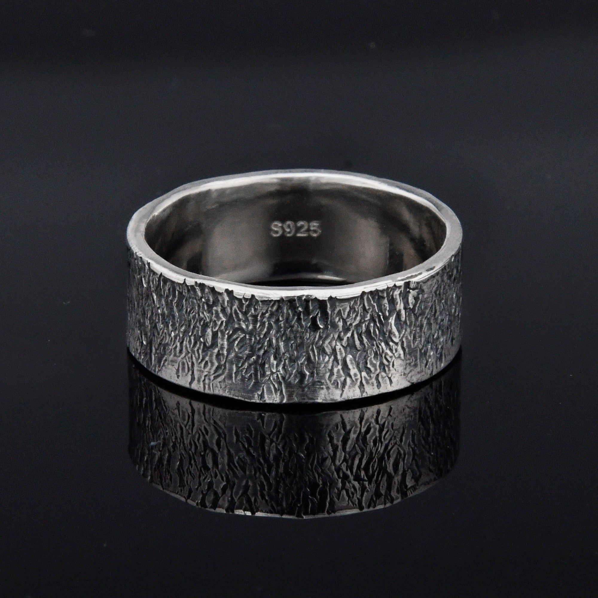 Personalized Mens Promise Ring, Rustic Engagement Ring, Hand Forged Ring, Viking Wedding Band, Chunky rings, Celtic Ring