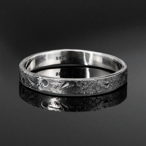 3mm celestial silver band handmade by YophieMade