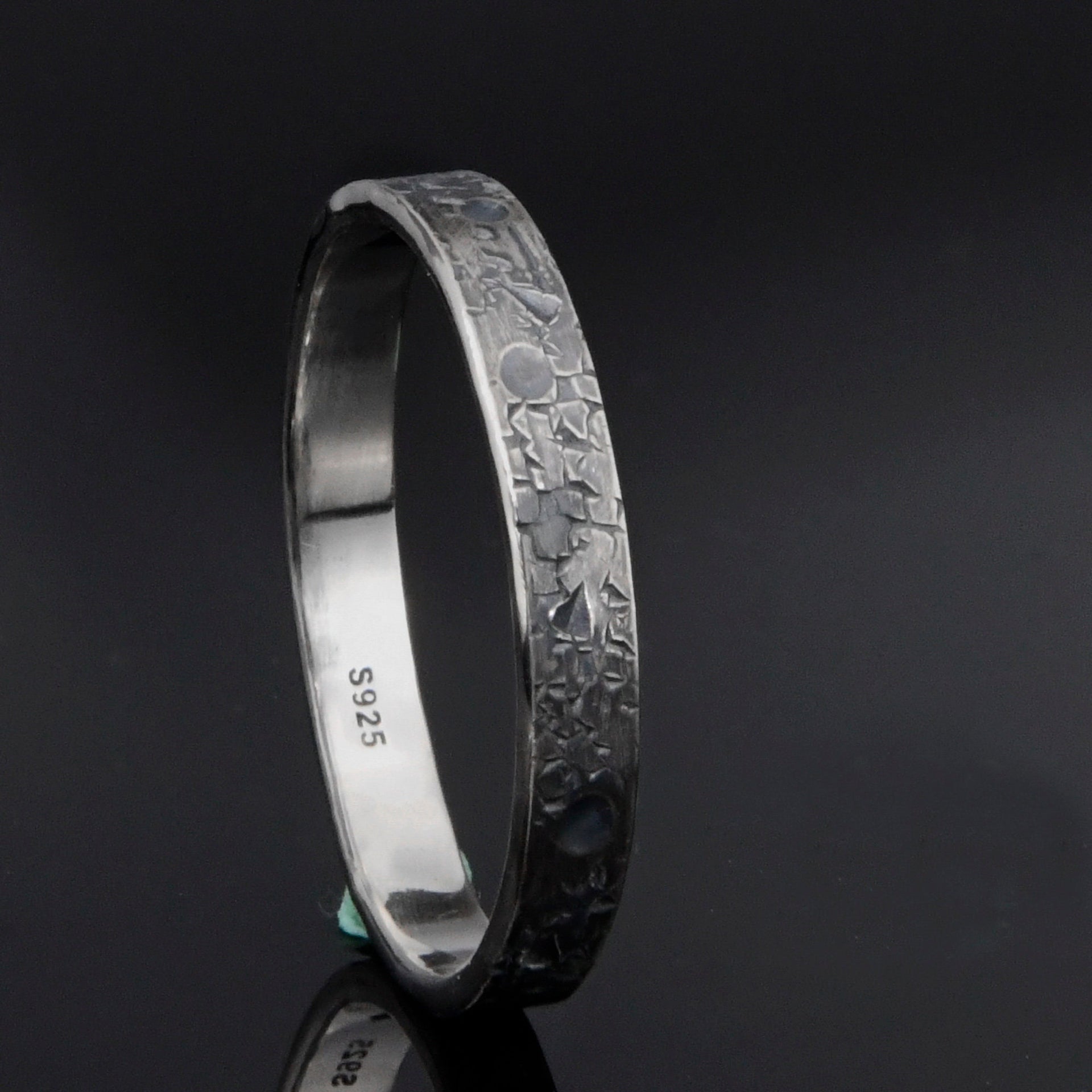 Personalized 3MM Celestial Band/Viking Wedding Band/Rustic Engagement Ring/Unique ring/Rustic Engagement Ring/Hand Forged Ring/Promise ring