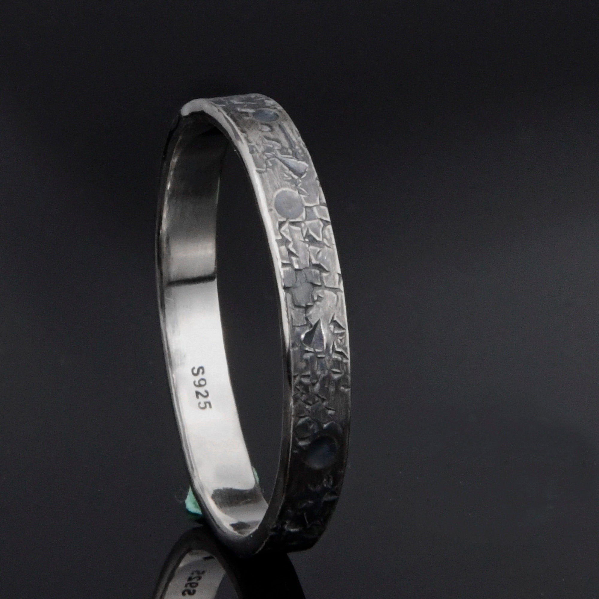 Personalized 3MM Celestial Band/Viking Wedding Band/Rustic Engagement Ring/Unique ring/Rustic Engagement Ring/Hand Forged Ring/Promise ring