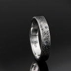 Personalized Celestial Band/ Viking Wedding Band/ Handmade Rustic Engagement Ring/Moon and Star ring/Unique ring/Forged Ring/Planet ring