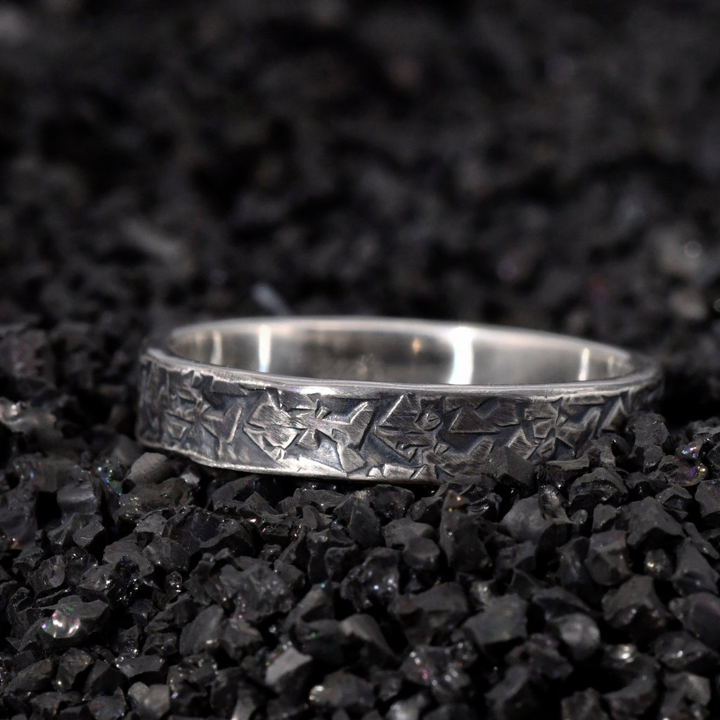Texture Promise Ring , Rustic Engagement Ring, Hand Forged Ring, Viking Wedding Band, Chunky rings, Celtic Ring