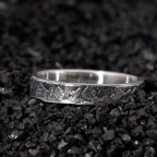 Texture Promise Ring , Rustic Engagement Ring, Hand Forged Ring, Viking Wedding Band, Chunky rings, Celtic Ring
