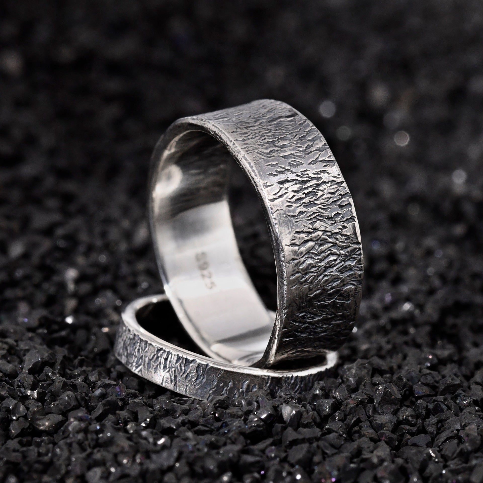 Personalized Hammered Viking Wedding Band for Couple ring set /Engagement Ring /Wedding ring set/promise ring/unique ring