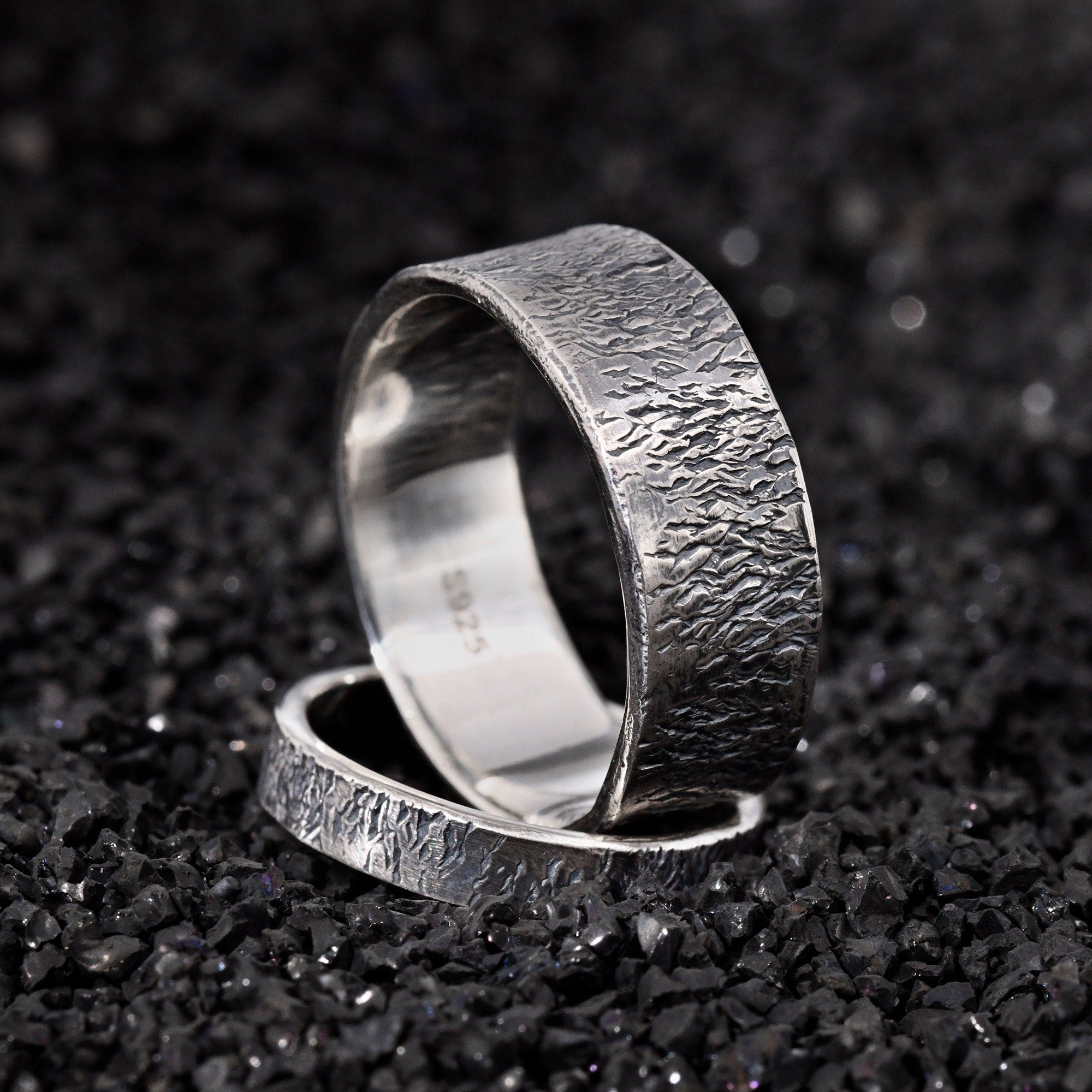 Personalized Hammered Viking Wedding Band for Couple ring set /Engagement Ring /Wedding ring set/promise ring/unique ring