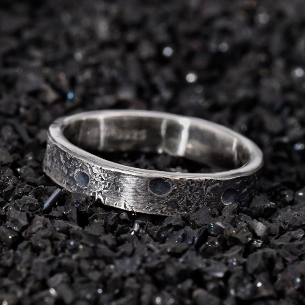 Personalized Celestial Band/ Viking Wedding Band/ Handmade Rustic Engagement Ring/Moon and Star ring/Unique ring/Forged Ring/Planet ring