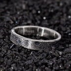 Personalized Celestial Band/ Viking Wedding Band/ Handmade Rustic Engagement Ring/Moon and Star ring/Unique ring/Forged Ring/Planet ring