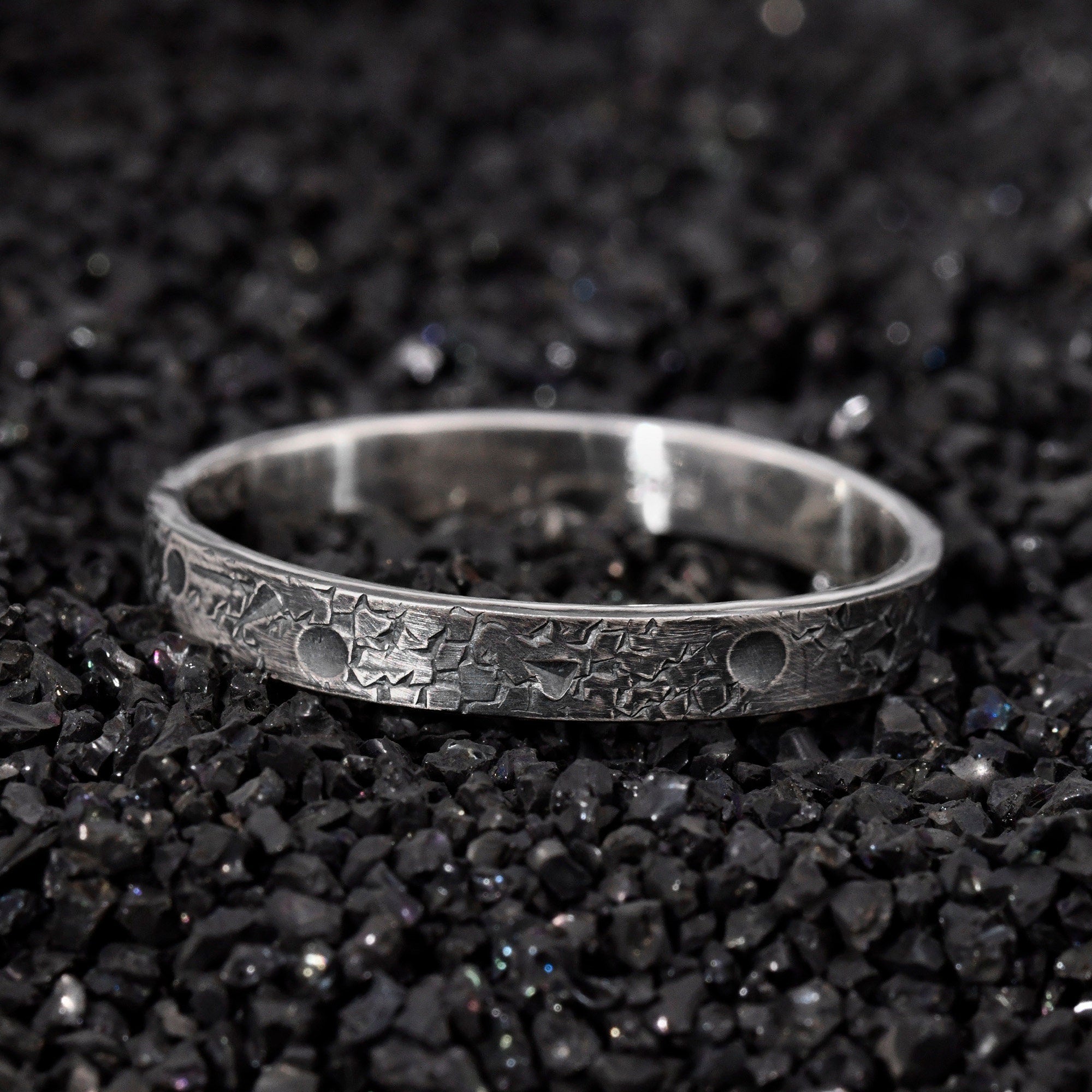 Personalized 3MM Celestial Band/Viking Wedding Band/Rustic Engagement Ring/Unique ring/Rustic Engagement Ring/Hand Forged Ring/Promise ring