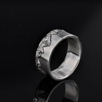 Personalized Mountain Ring handmade with S925/ Men's Birthday Gift /Unique Promise Ring/Viking Wedding Band/Engraved Engagement Ring