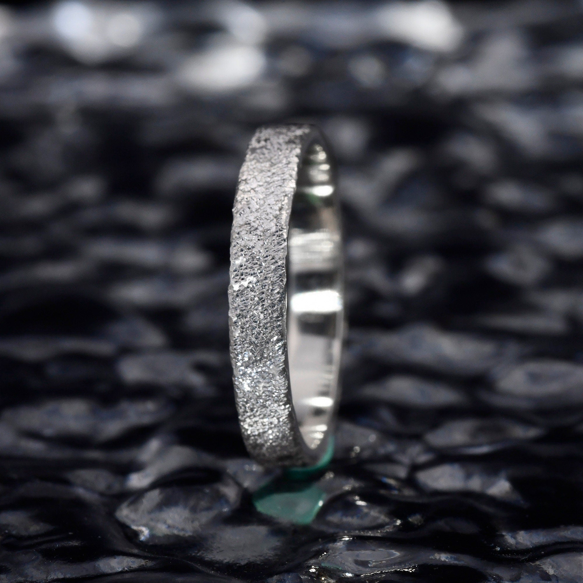 Personalized Sterling Silver Gypsophila Shining Dainty 4MM Stackable Ring as Gift for her wedding engagement ring