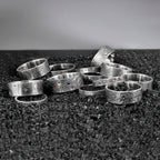 Personalized Rustic Engagement Ring with one of the kind textured, Hand Forged Ring for Viking Wedding, Promise Ring for her