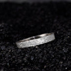Personalized Sterling Silver Gypsophila Shining Dainty 4MM Stackable Ring as Gift for her wedding engagement ring