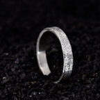 Personalized Sterling Silver Gypsophila Shining Dainty 4MM Stackable Ring as Gift for her wedding engagement ring