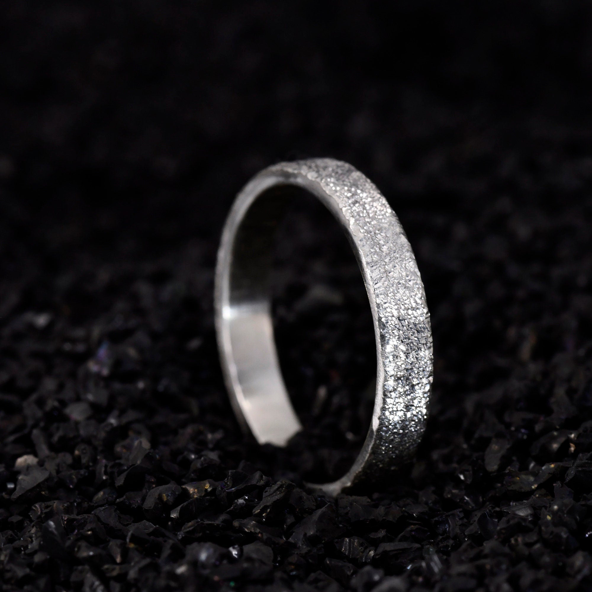 Personalized Sterling Silver Gypsophila Shining Dainty 4MM Stackable Ring as Gift for her wedding engagement ring