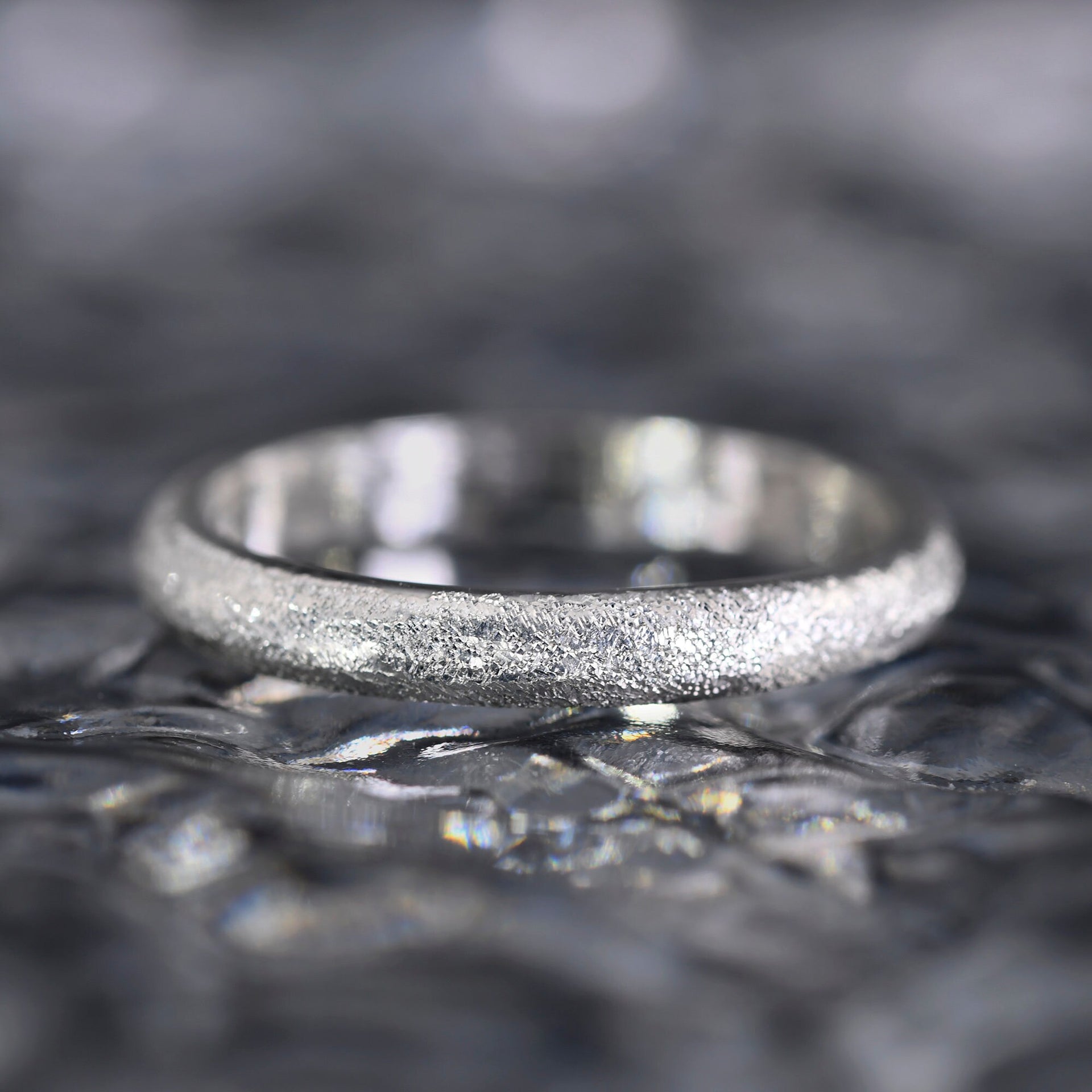 3mm sterling silver Gypsophila stacking ring by YophieMade