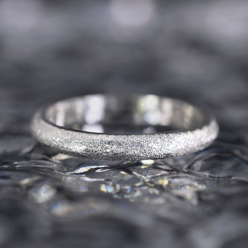 3mm sterling silver Gypsophila stacking ring by YophieMade