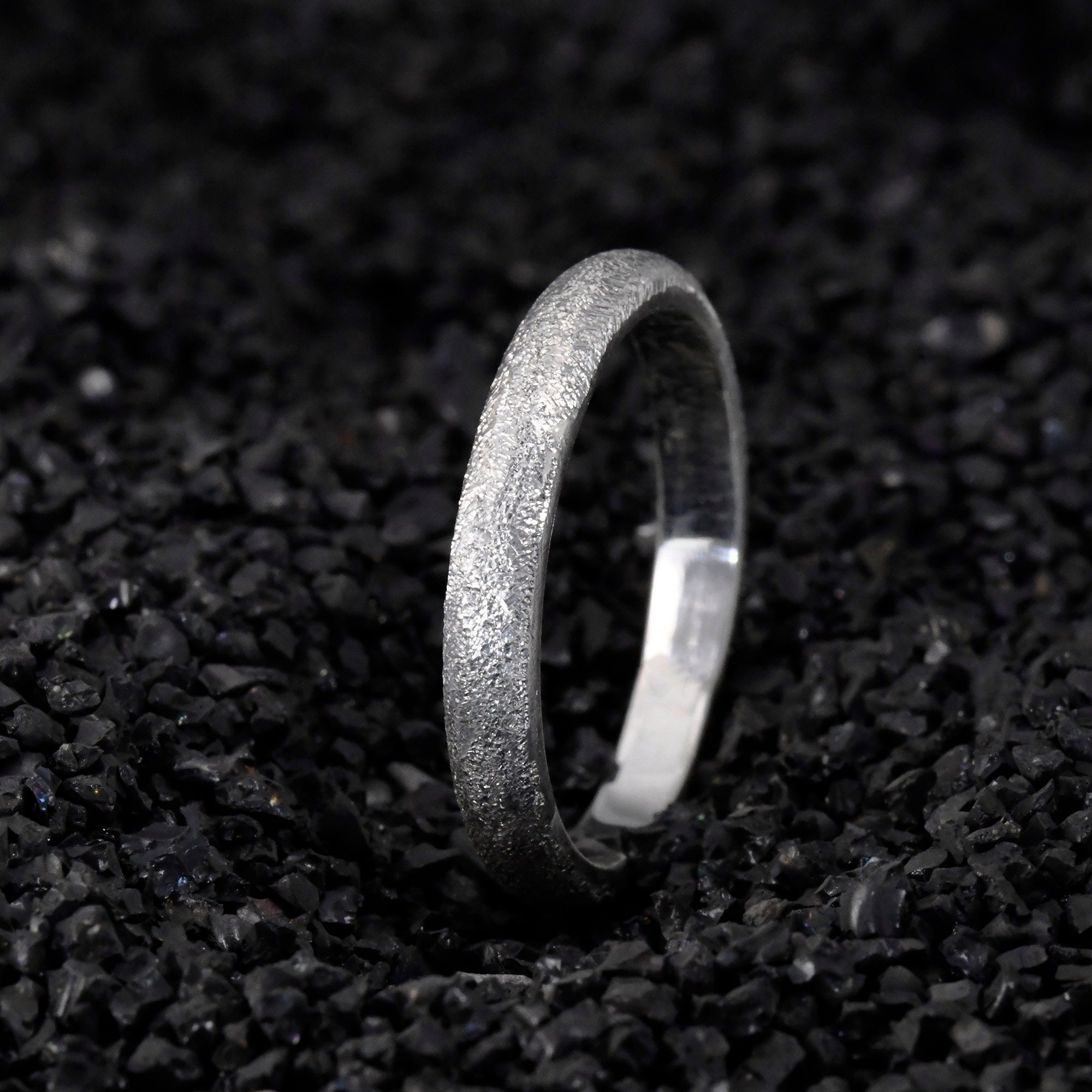 Personalized Sterling Silver Gypsophila Shining Dainty 3MM Stackable Ring as Gift for her wedding engagement ring