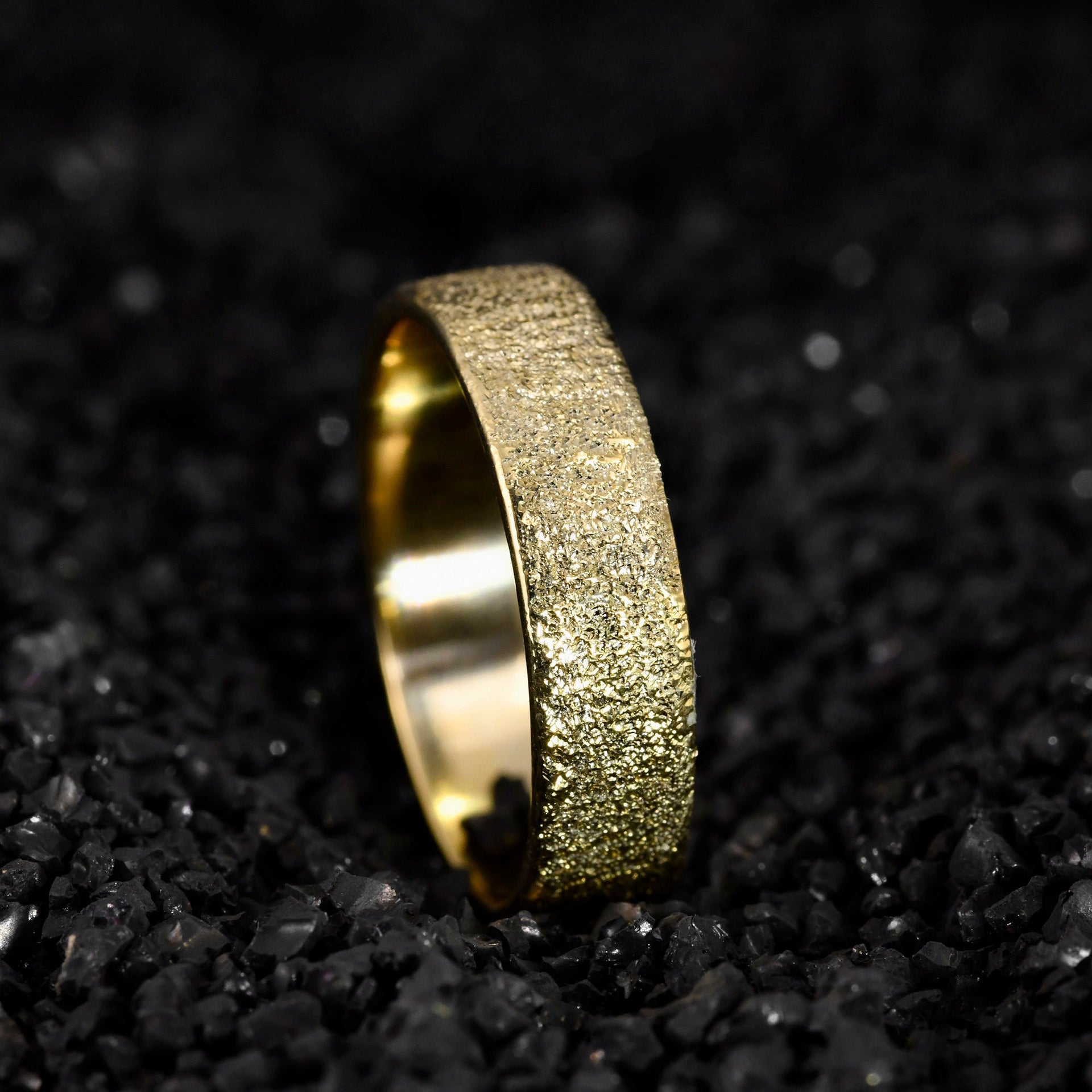 5MM 14k Soiled Gold Ring | Gypsophila Shining Dainty Stackable Ring | Gift For Her And Him | Wedding Band And Engagement Ring