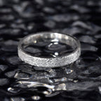 Personalized Sterling Silver Gypsophila Shining Dainty 4MM Stackable Ring as Gift for her wedding engagement ring